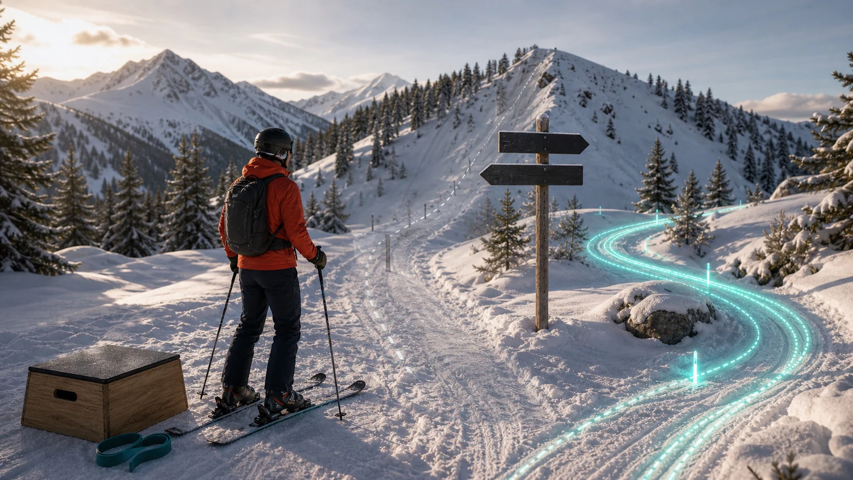 A conservative ski-prep plan adapting around user limitations